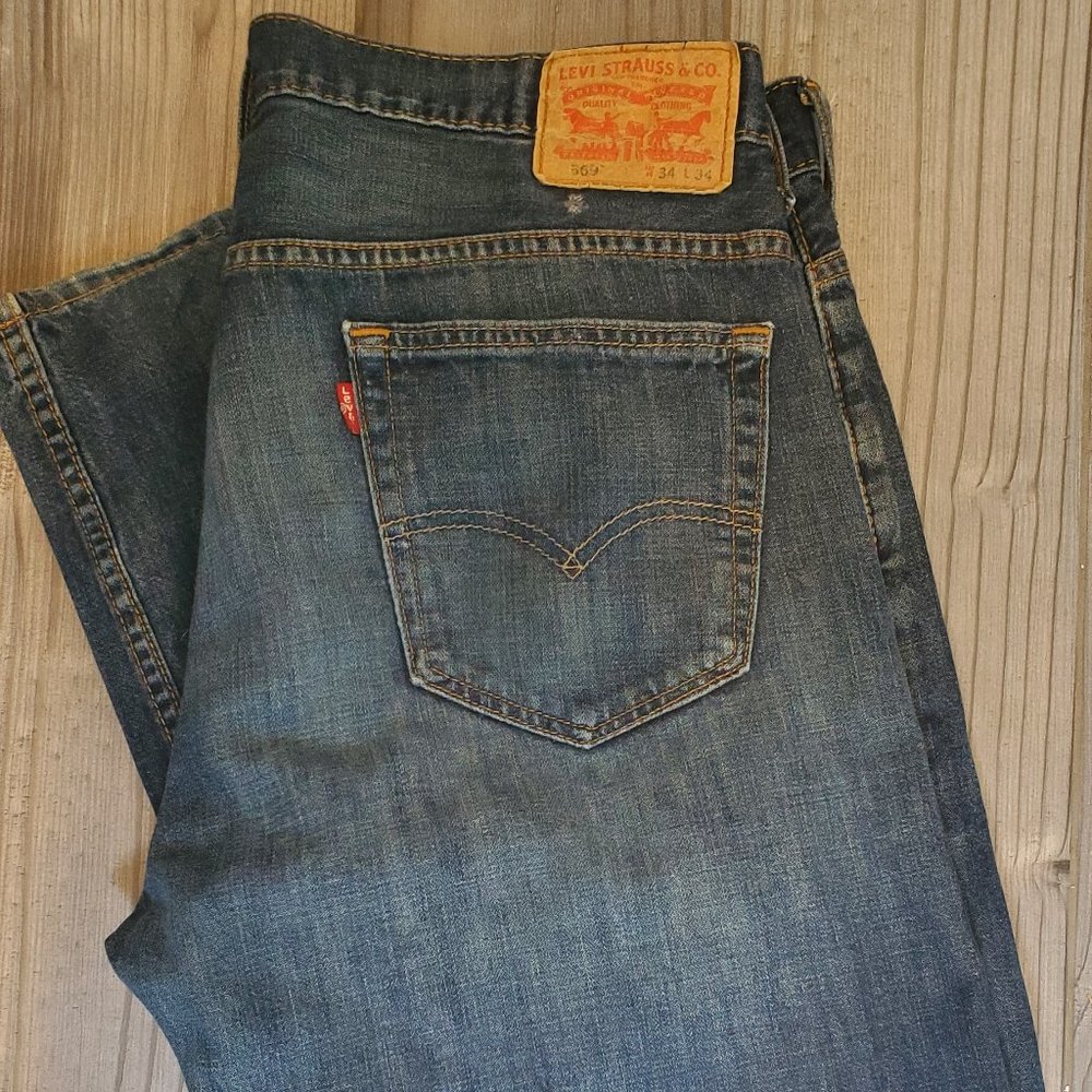 Men's Levi 569 Blue Jeans 34 x 34